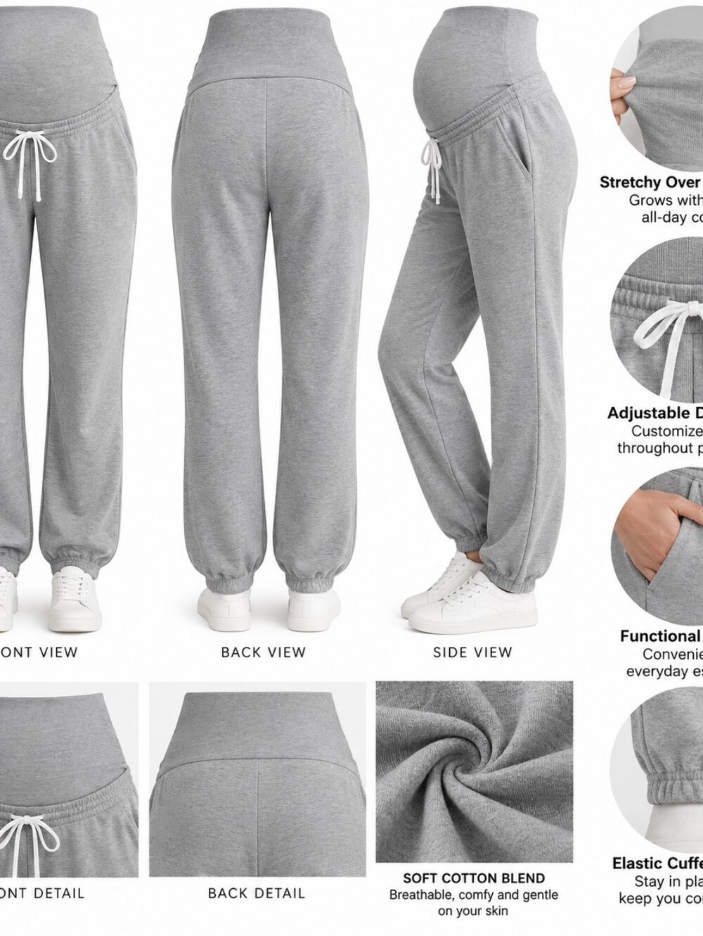 Maternity Jogger Pants - Gray